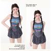 Retro Star Print One-piece Swimsuit Women's Slim Slim-fitting Belly-covering Slim-looking Conservative Cartoon Hot