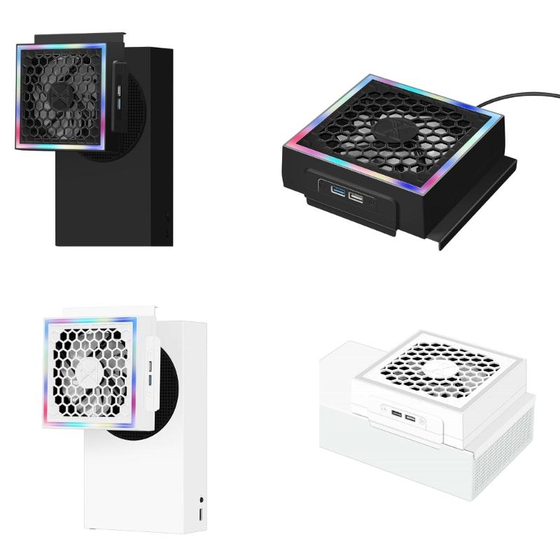 Console Cooling Fan for Series Cooling System with 2 USB Port & Light 3 Speed Adjustable Low Noise Cooling Fan
