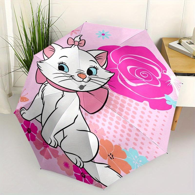

Marie,Aristocats Automatic Opening and Closing Umbrella - 8-rib Reinforced Folding Design, Lightweight and Portable, Suitable for Daily Busi