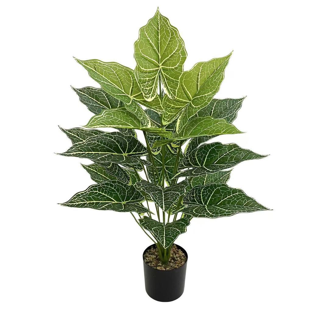 Nordic Style Taro Leaf Green Plant for Home Decor and Garden Landscaping