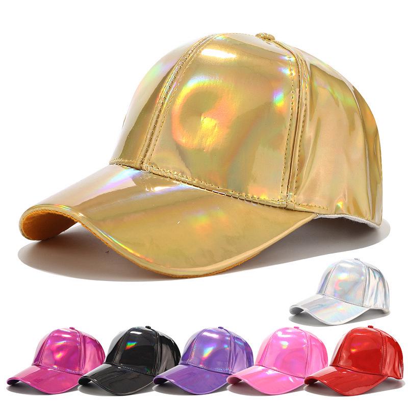Unisex Helle Laser-PU-Entenschnabel-Baseballkappe - Trendiger Europäischer & Amerikanischer Street Style