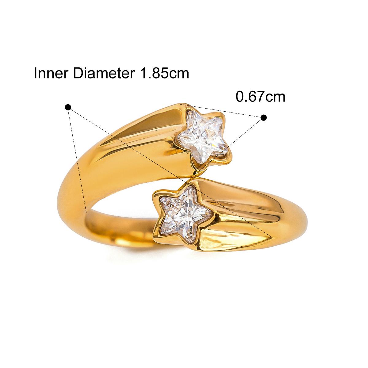 

Yori White Heart Shaped Cubic Zirconia Geometric Cast Ring Waterproof Smooth Metal Handmade Polished Jewelry Bijoux