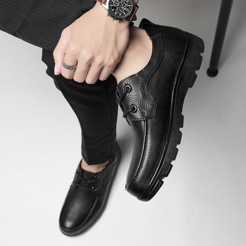 Men Leather Shoes 2024 Spring Men Business Casual Genuine Leather Shoes Leather Male Loafers Business Formal Shoes