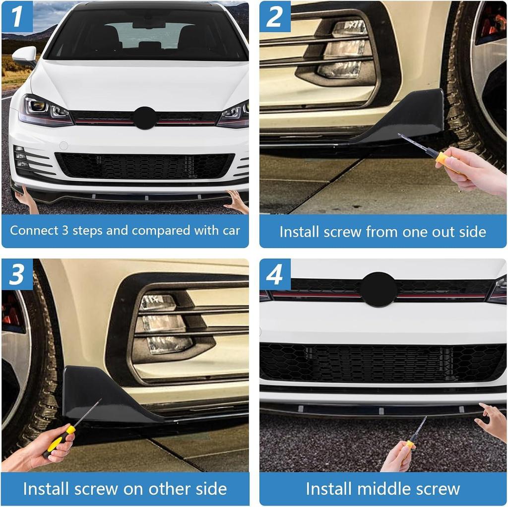 Front Lip Kit for 14-20 VW Golf 7/7.5 R R-line GTI