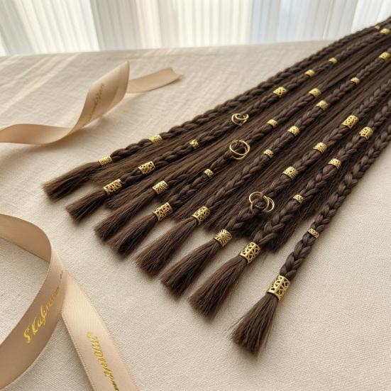 80Pcs Dreadlock Hair Accessories Open Design Easy To Wear Braided Hair Beads Rings