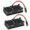 For Raspberry Pi 4 Cooling Fan Kit Dual Fans with Thermal Conductive Adhesive Tape and Heat Sink for Raspberry Pi 4,3 B+ 2