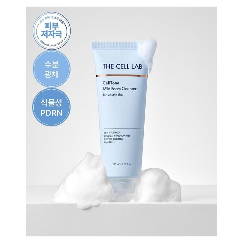 Dermatology Cosmetics The Cell Lab PDRN Pine Cica Celltone Mildly Acidic Foam Cleanser 100ml