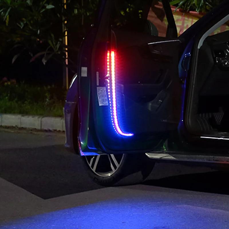 1/2/4pc Car door warning light, phantom color light, always on when opening the door, car anti rear end collision flashing light