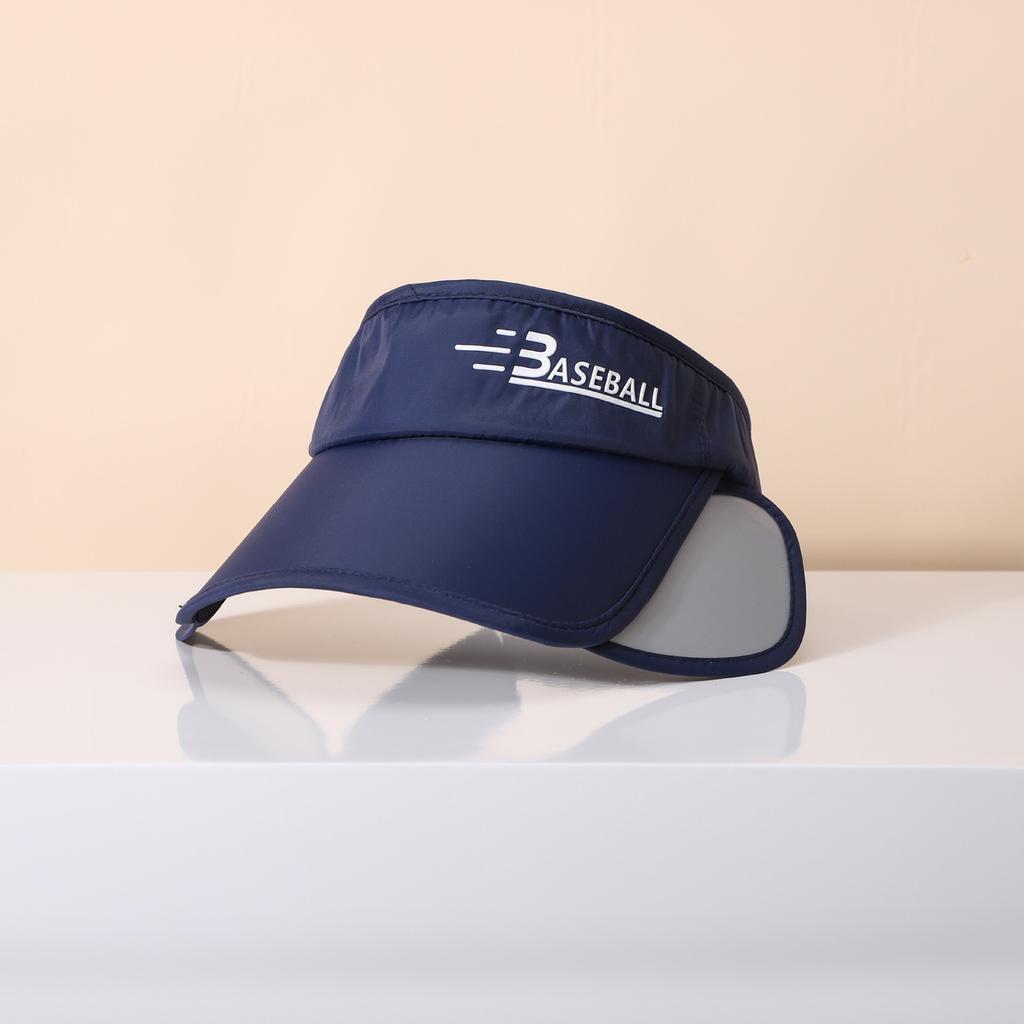 Retractable Pull Plate Offset Printing Letter Sun Hat Men'S And Women'S Quick-Drying Sunshade Running Casual Empty Top Hat