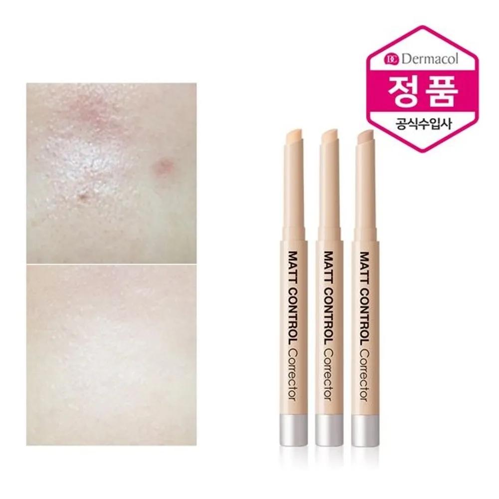 DERMACOL Matte Control Corrector Concealer / High-coverage Auto Stick Concealer for Blemish Coverage No. 1