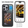 För iPhone 14 Pro E Ink Telefonskal Svart/Vit/Röd/Gul 4-Färgs Smart NFC Projektion DIY Skal