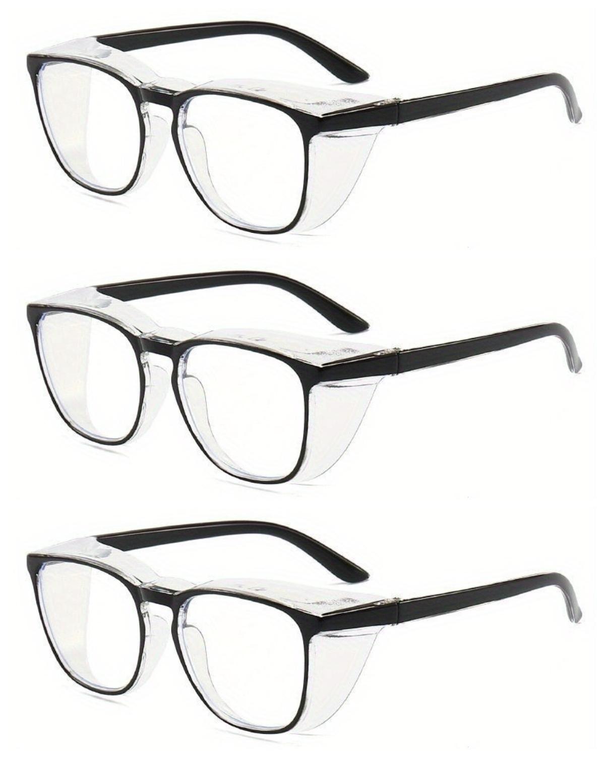 

3pcs Men s and women s anti fog safety glasses - fashionable glasses with side shields suitable for outdoor activities