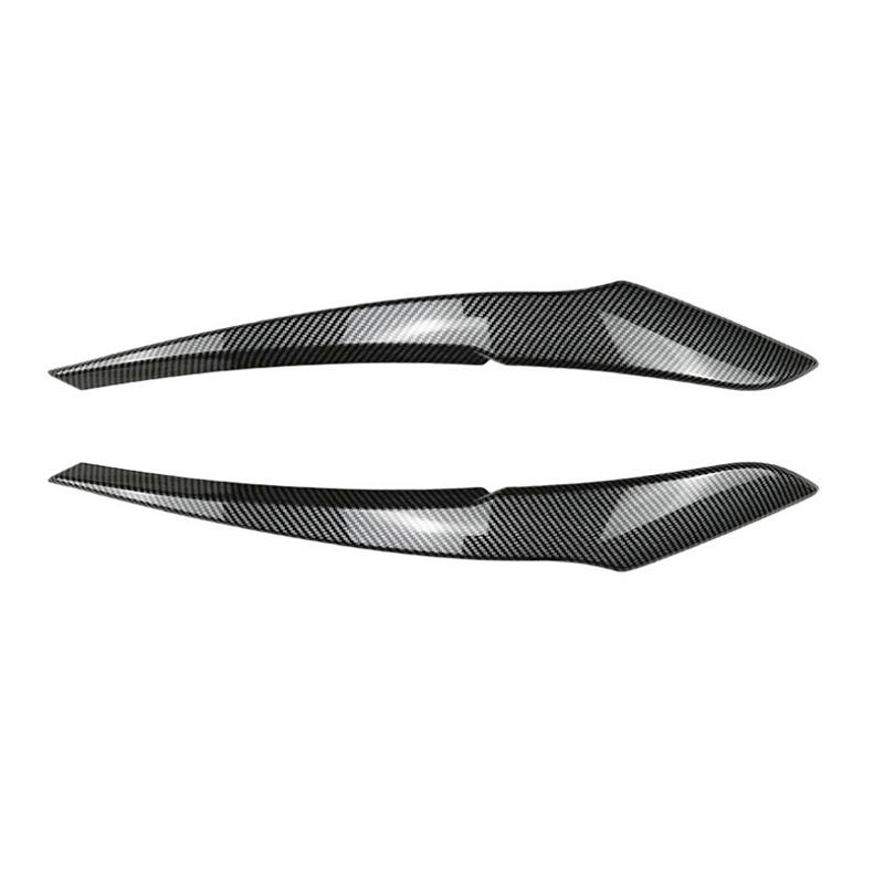 

For 2011-2014 BMW 1 Series F20 F21 Headlight Eyebrow Trim, Carbon Fiber Texture Decorative Sticker, Auto Exterior Modification Accessory