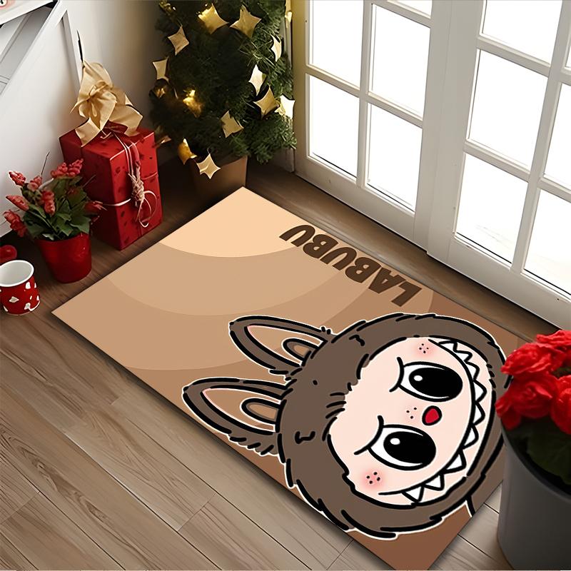 [1pc LABUBU Office Chair Carpet] Digital Printed Area Rug for Home & Game Room Use, Soft Indoor Sofa Chair Mat