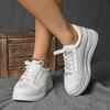 Spring, Summer, Autumn and Winter Women's Shoes, Women's Sneakers, White Shoes, Low-top Round-toe Lace-up, Wear-resistant and Comfortable Sports Shoes