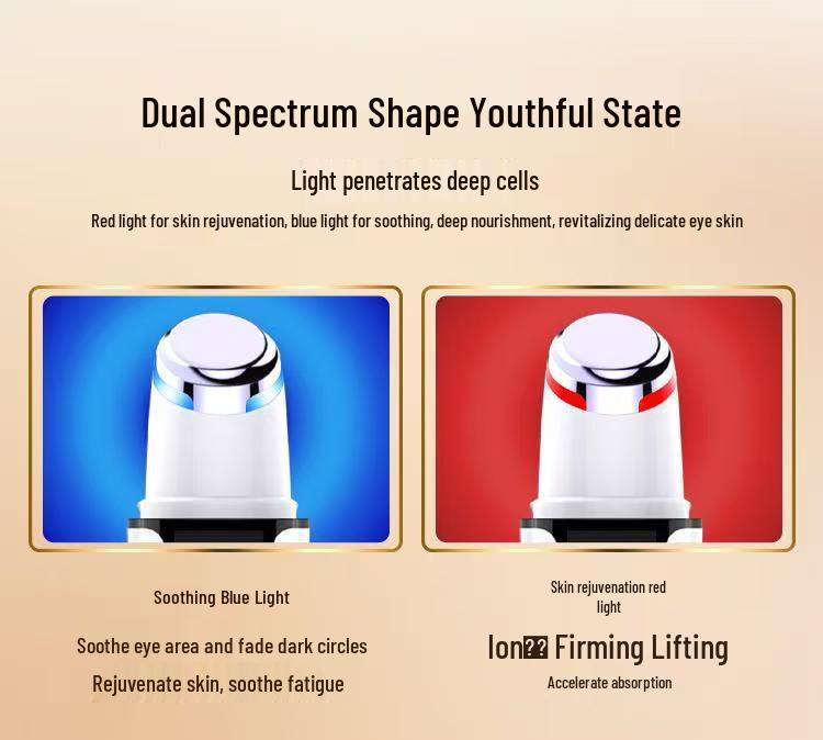 Ionic Eye Massager: Anti-Wrinkle & Skin Rejuvenation Device with Color Light Therapy