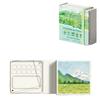 Grid Paint Box Tearable Painting Book Travel Watercolor Palette Paint Palette Notebook