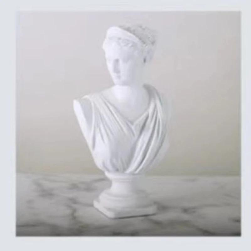 

Artemis Gypsum Figurine Moon Goddess Sculpture Home Decoration Art Figure Props Sun God Apollo Resin Statue Room Decor Ornaments белый