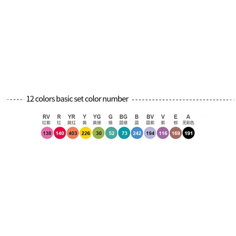 Finecolour EF103 Alcohol Based Art Markers With Bag 12/24/36/48/60/72/240 Colors Oily Soft Double-Headed Marker Pen Professional