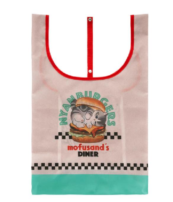 

Еко-сумка mofusand Diner з довгим дном і широкою ластовицею, зручна Японія НОВИНКА