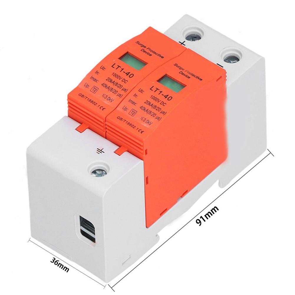 

2P Surge Protection Device 20KA DC 500V 1000V Low Voltage for PV Systems A