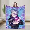 Super Soft BlanketKids Travel Gojo Satoru Jujutsu Kaisen Throw Blanket  Flannel Bedspread For Couch Chair Sofa Bed Cover