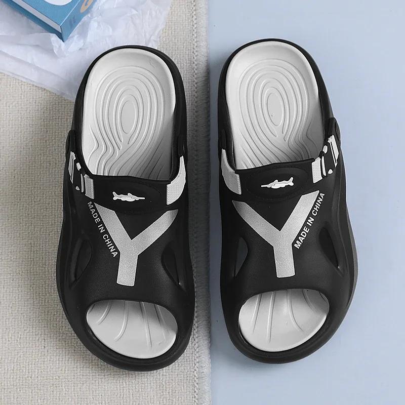 Men's Summer Slippers Fashionable Versatile Comfortable Non Slip Beach Sandals Furniture Shower Outdoor Dual Use Men's Slippers
