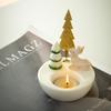 Christmas Tealight Holders,Ceramic Christmas Decorations,Centerpieces 6XDE