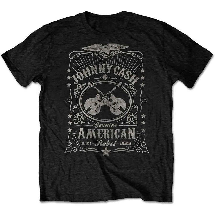 

Authentic Johnny Cash Men s American Rebel 2 T-Shirt M-XL NEW S