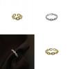 Fashion Ladies Finger Ring Chain Shape Accessory Everyday Wear Adjustable Gift