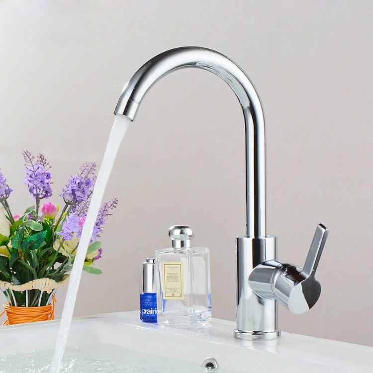 Rubinetto per lavabo da cucina in lega di rame, lavello, lavastoviglie, rubinetto miscelatore caldo e freddo, sanitari