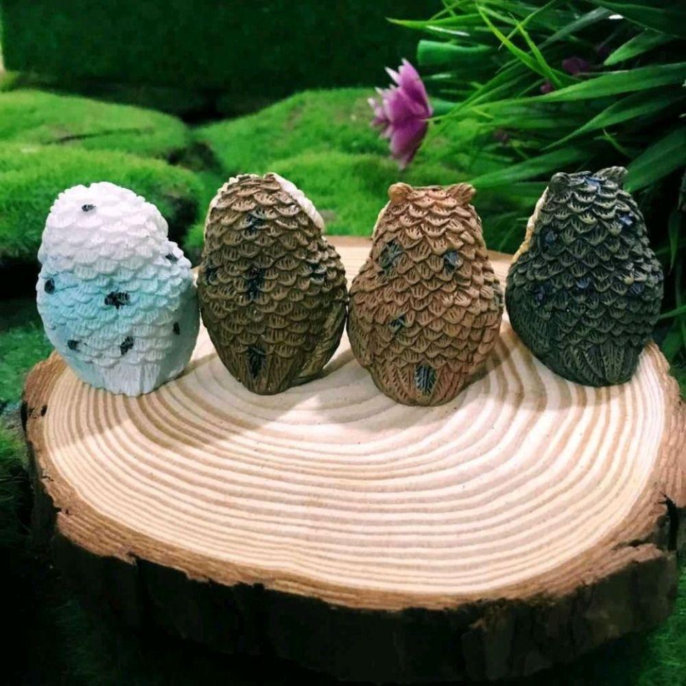 Outdoor Courtyard Easy Use Car Decoration Resin Crafts Owl Ornaments Mini Owl Miniatures Figurine