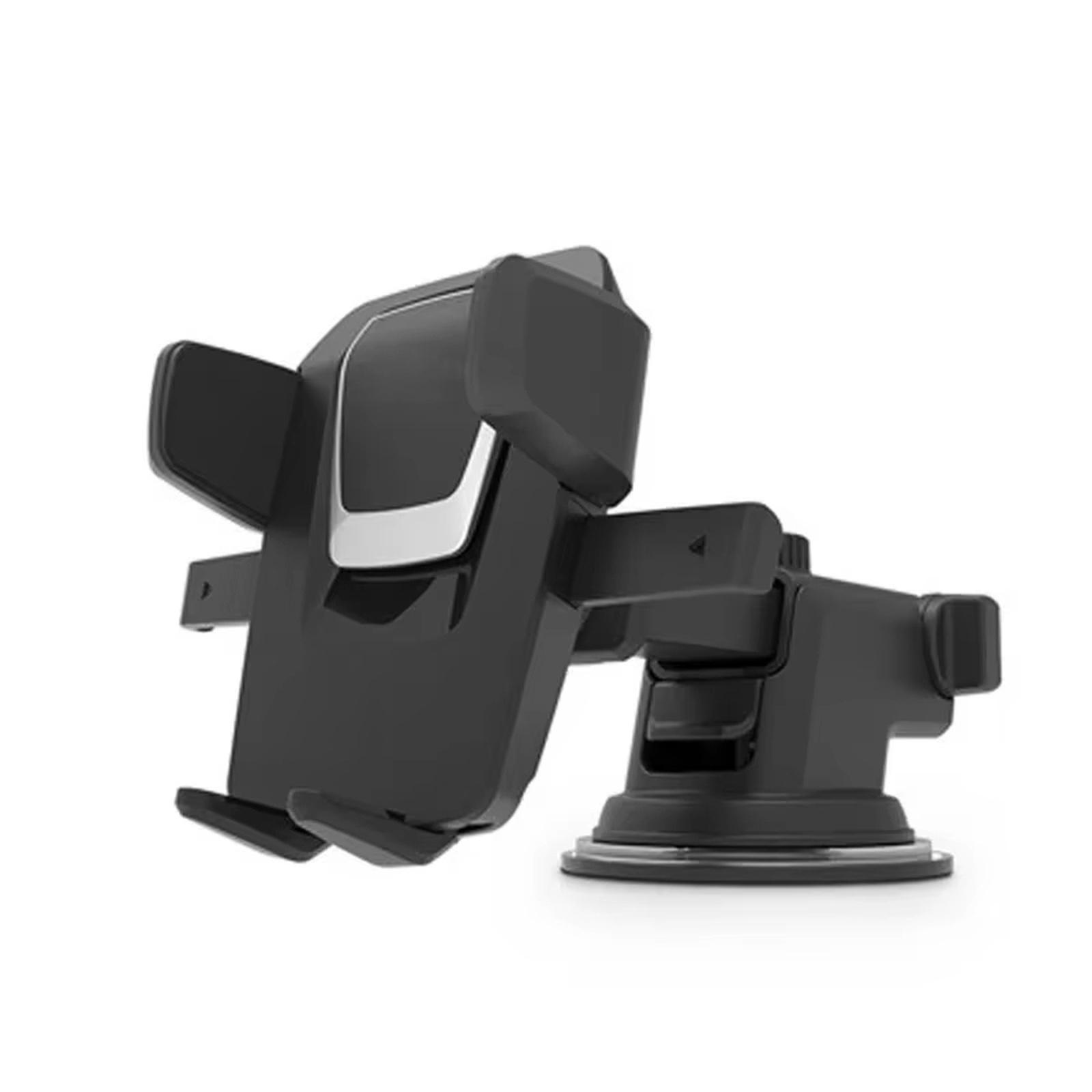 

Front glass suction cup car phone bracket telescopic multi-functional mechanical arm bracket navigation frame one size чорний