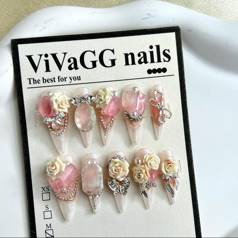 INS Hot Selling Accept Customization Duck Shape Artificial Fingernails Manicure False Nails with Glue Stickers Press on Nails