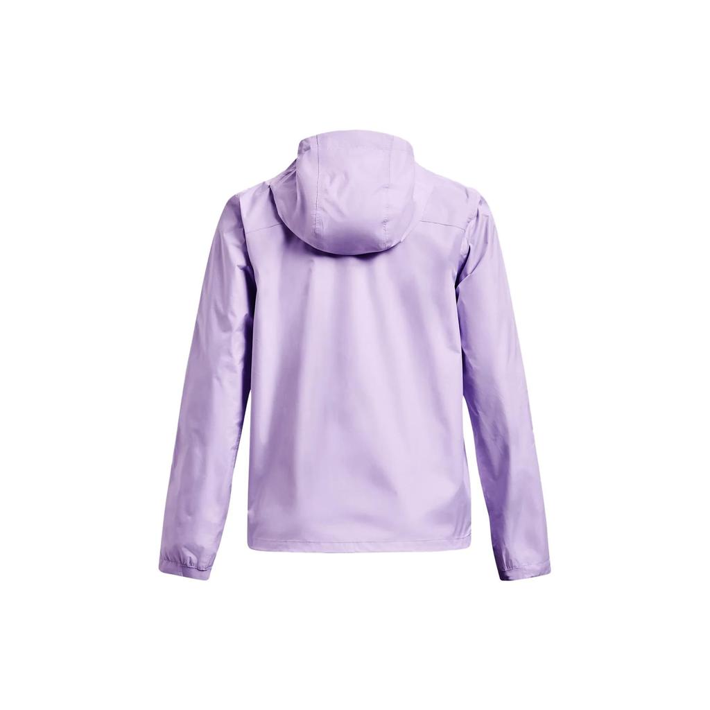 Under Armour Solid Color Logo Print Zip-Up Hooded Jacket Women Outerwear Nebula-Purple 1374645-515