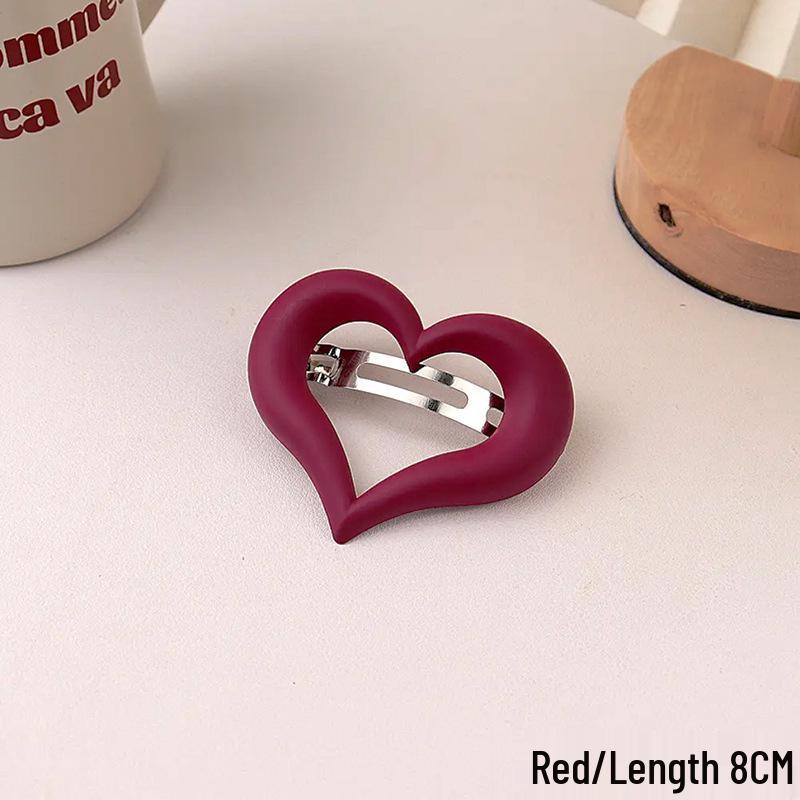 Love Heart Hair Clip: 2025 New Style Spring Claw for Half Updo & Ponytail