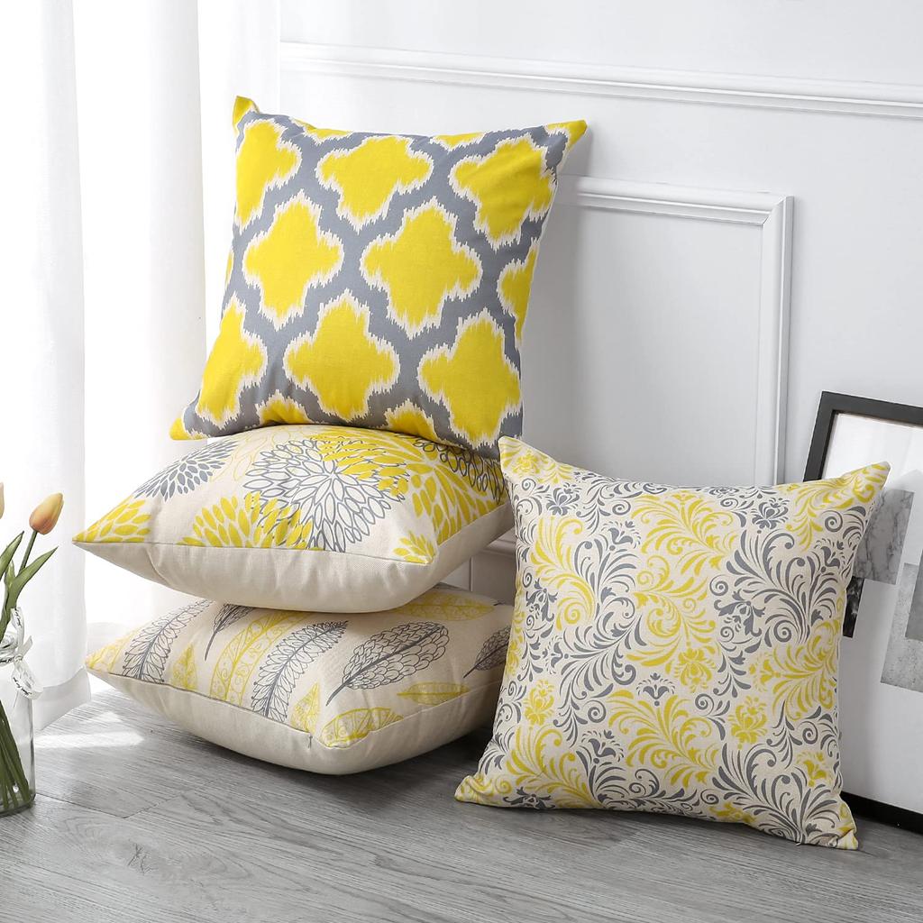 OTOSTAR Stylish and Cute 60cm Cushion Nordic Flax Set of Cotton and Linen Sofa Cushion Sofa Back Decorative and Zabuton Covers Covers, Linen-Like