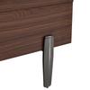 Modern Coffee Table with Drawers & Glass Top – Dark Brown Wood Design, Wood Grain in Marble Look, Metal Legs & Lots of Storage Space for Living Room