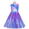 Girls Princess Dress Kids Formal Party Gown Cotton Blend Colorful Prom 4-10 Years Old