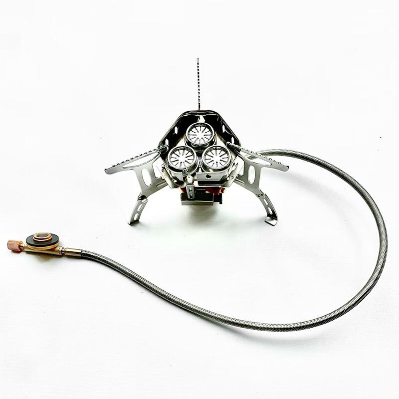 OEING Outdoor Portable 3-Head Foldable Camping Gas Stove