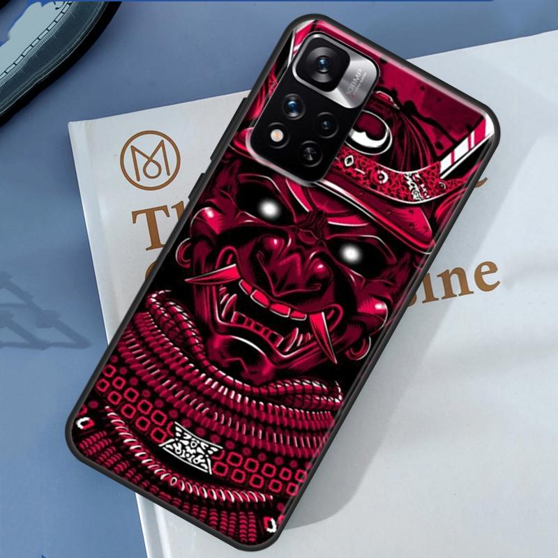 Samurai Mask Demon Case For Xiaomi Redmi 13C 10C 12C 14C Redmi Note 14 13 Pro 12 11 9 10 9S 10S 11S 12S Cover