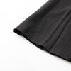 2025 Autumn/Winter High-Waist Black Pleated A-Line Mid-Length Skirt