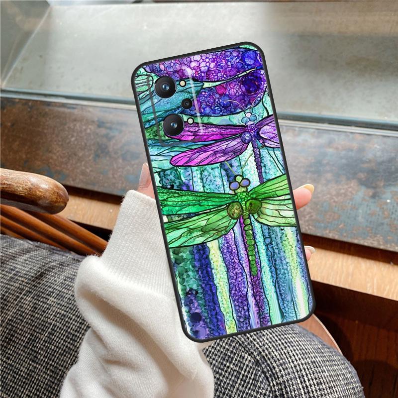 

Luxury Dragonfly Case For Realme 11 12 13 14 Pro Plus C53 C55 C51 C25 C63 C61 C65 C67 C71 C75 GT6 GT7 15 Pro Realme 10 4G