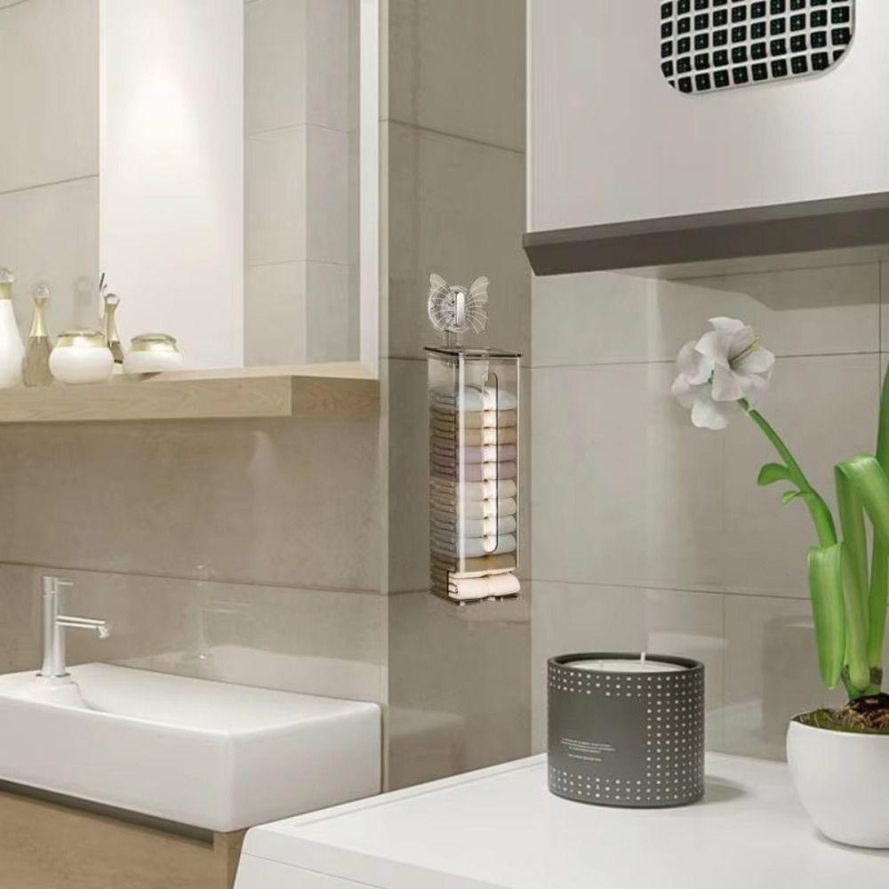 Wall-Mounted Hanging Panties Dispenser Suction Cup Clear Socks Organizer Bathroom