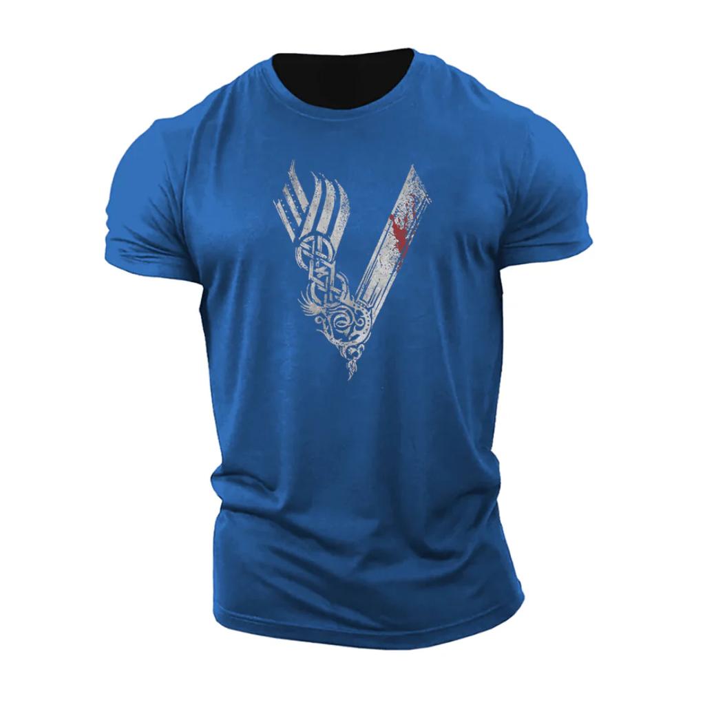 Vikings Warrior Fitness Training Gym Leisure TShirt Mens and Womens Luxury Brand