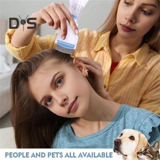 Pet Hair Flea Remover Pet Comb Stainless Steel Teeth Combs Vaccum Comb Cooties Louse Catcher Deworm Device for Small Medium Large Pets