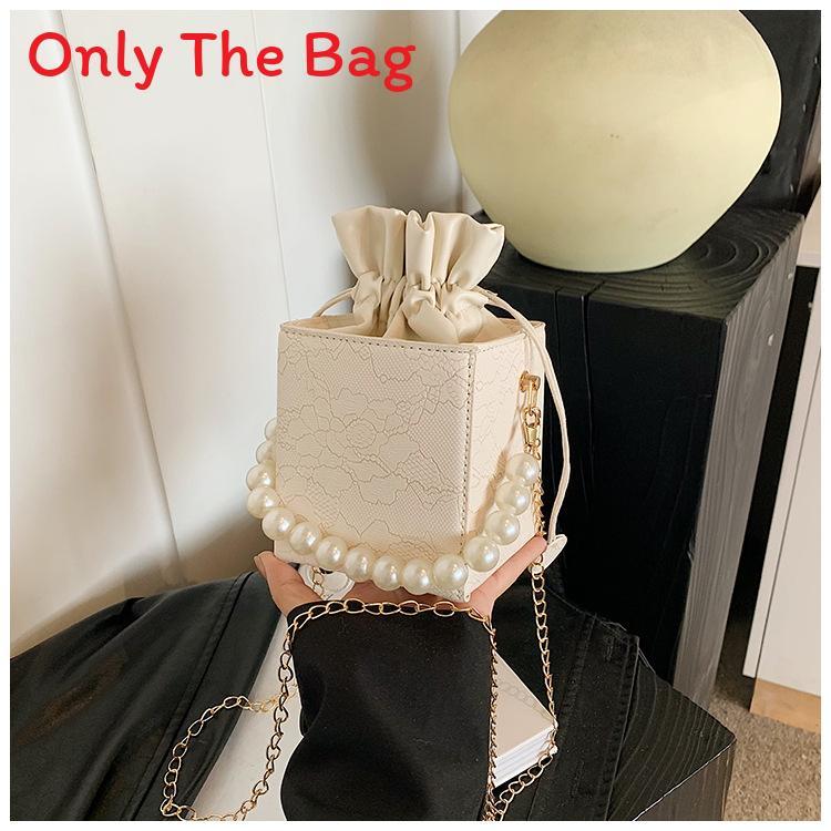 Pearl Water Bucket Bag For Women With Pu Material And Stylish Design For Daily Use