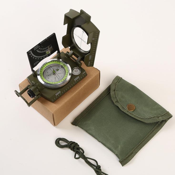 Boussole Magnétique Géologique Marine Multifonctionnelle Imperméable avec Effet Lumineux pour Randonnée en Plein Air, Voyage, Camping