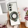 Applicable To Samsung Zfold7 Mobile Phone Case Folding Zfold6 Electroplated Magnetic Bracket Zfold4/3 All-inclusive Protective Case
