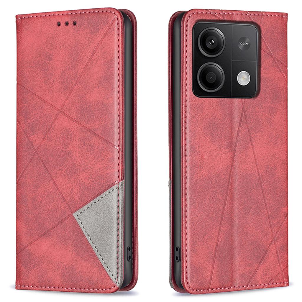 Für Xiaomi Redmi Note 13 5G PU Leder Handyhülle 2 Kartenfächer Magnetverschluss